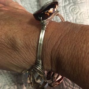 Beautiful handmade silver and gemstone bracelet.